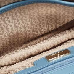Aigner Blue Quilted Leather Diadora Shoulder Bag