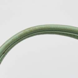 Pre Owned Aigner Mint Green Leather Front Pocket Satchel