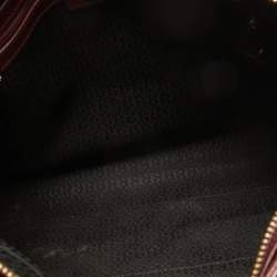 Aigner Burgundy/Red Leather Charm Tote