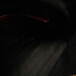 Aigner Burgundy/Red Leather Charm Tote