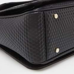 Pre Owned Aigner Black Leather Genoveva Top Handle Bag