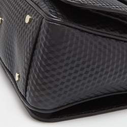 Pre Owned Aigner Black Leather Genoveva Top Handle Bag