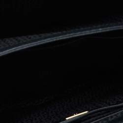 Pre Owned Aigner Black Leather Genoveva Top Handle Bag