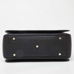 Pre Owned Aigner Black Leather Genoveva Top Handle Bag