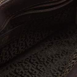 Aigner Brown Coated Canvas and Leather Crossbody Bag