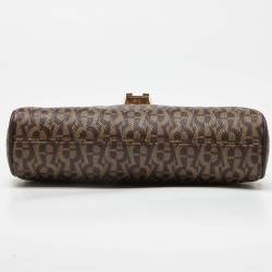 Aigner Brown Coated Canvas and Leather Crossbody Bag