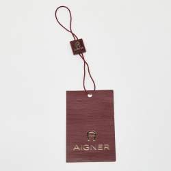 Aigner Brown/Red Signature Coated Canvas and Leather Crossbody Bag