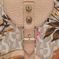 Aigner Multicolor Floral Print Coated Canvas and Leather Zip Compact Leather