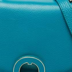 Aigner Green Leather Logo Flap Top Handle Bag