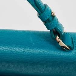 Aigner Green Leather Logo Flap Top Handle Bag