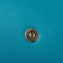 Aigner Green Leather Logo Flap Top Handle Bag