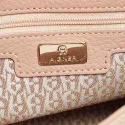 Aigner Beige Leather Isabela Shoulder Bag