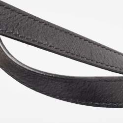 Pre Owned Aigner Black Chain Embossed Leather Hobo