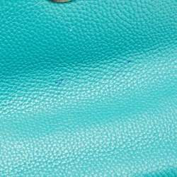 Aigner Green Textured Leather Genoveva Top Handle Bag