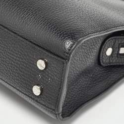 Pre Owned Aigner Black Leather Small Cybill Tote