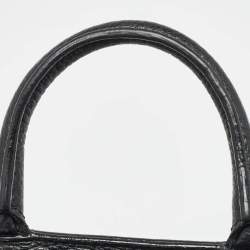 Pre Owned Aigner Black Leather Small Cybill Tote