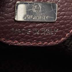 Aigner Burgundy Leather Cybill Tote