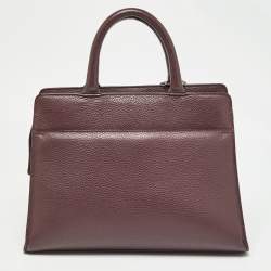 Aigner Burgundy Leather Cybill Tote