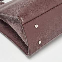 Aigner Burgundy Leather Cybill Tote