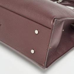 Aigner Burgundy Leather Cybill Tote