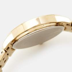 Pre Owned Aigner Champagne Gold Plated Stainless Steel Cortina A26337 Women's Wristwatch 36 mm