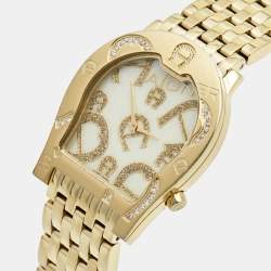 Aigner Yellow Mother of Pearl Gold Plated Steel Diamond Ravenna Nuovo A25100 Women's Wristwatch 33 mm