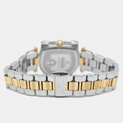 Pre Owned Aigner Mother of Pearl Two Tone Stainless Steel Arco A34200 Women's Wristwatch 25 mm