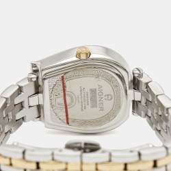 مملوكة مسبقًا Aigner Blue Mother of Pearl Two Tone Stainless Steel Perugina LG21513 Women's Wristwatch 26 mm