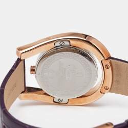 Aigner Mother Of Pearl Two-Tone Stainless Steel Leather Capri A146203 Women's Wristwatch 33 mm