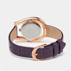 Aigner Mother Of Pearl Two-Tone Stainless Steel Leather Capri A146203 Women's Wristwatch 33 mm