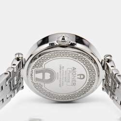 مملوكة مسبقًا Aigner Mother Of Pearl Two-Tone Stainless Steel Florence A129200 Women's Wristwatch 34 mm