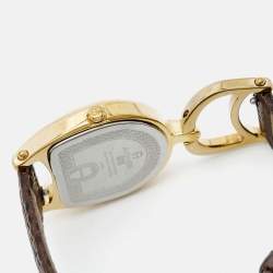 Aigner Mother of Pearl Yellow Gold Plated Stainless Steel Arte A32200 Women's Wristwatch 26 mm