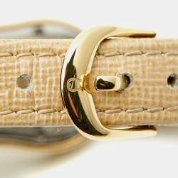 مملوكة مسبقًا Aigner Cesena A53200  Mother of Pearl Gold Plated Stainless Steel Leather Women's Wristwatch 20 mm