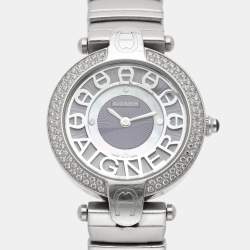 Pre Owned Aigner Blue Stainless Steel Siena Women's Wristwatch 32mm