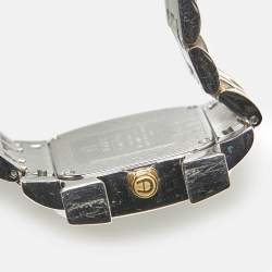 Pre Owned Aigner Genua Due A31600 Cream Leaves Two-Tone Stainless Steel Women's Wristwatch 31 mm