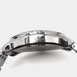 Pre Owned Aigner Lazio A42200 Silver White Dial Stainless Steel Women's Wristwatch 36 mm