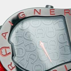 مملوكة مسبقًا Aigner Verona Nuovo A22100 Black Dial PVD Coated Stainless Steel Patent Leather Women's Wristwatch 33 mm