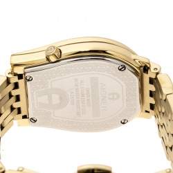 Pre Owned Aigner Yellow Mother of Pearl Gold Plated Steel Ravenna Nuovo A25100 Women's Wristwatch 33 mm