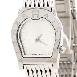 Pre Owned Aigner Silver Stainless Steel Ravenna Nuovo A25200 Women's Wristwatch 24 mm