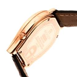 Pre Owned Aigner Mother of Pearl Rose Gold Plated Diamonds Verona A01100 Women's Wristwatch 33 mm