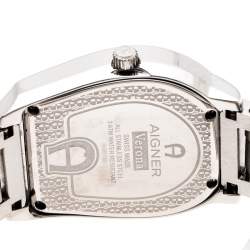 Pre Owned Aigner Silver Stainless Steel Verona A48100 Women's Wristwatch 33 mm