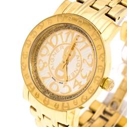 Pre Owned Aigner Gold Plated Stainless Steel Cortina A26300 Women's Wristwatch 35 mm