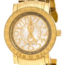 Pre Owned Aigner Gold Plated Stainless Steel Cortina A26300 Women's Wristwatch 35 mm