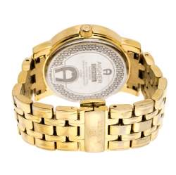 Pre Owned Aigner Gold Plated Stainless Steel Cortina A26300 Women's Wristwatch 35 mm