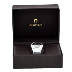 Pre Owned Aigner Silver Stainless Steel L'Aquila A41200 Women's Wristwatch 38 mm