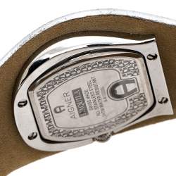 Pre Owned Aigner Silver Stainless Steel L'Aquila A41200 Women's Wristwatch 38 mm