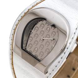 Pre Owned Aigner Silver Stainless Steel L'Aquila A41200 Women's Wristwatch 38 mm