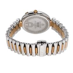 Pre Owned Aigner Magenta Mother of Pearl Two-Tone Stainless Steel Gorizia A106200 Women's Wristwatch 33 mm