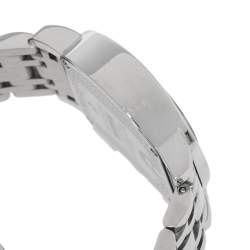 Pre Owned Aigner White Mother Of Pearl Stainless Steel Genua Due A31600 Women's Wristwatch 31 mm