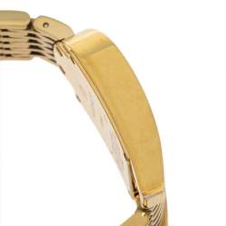 Pre Owned Aigner Mother of Pearl Gold Plated Stainless Steel Diamond Olbia A29000 Women's Wristwatch 21 mm